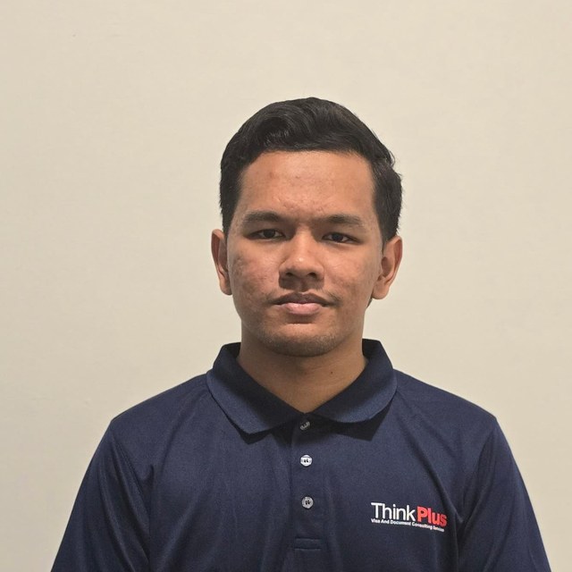 A member of the ThinkPlus visa and document team