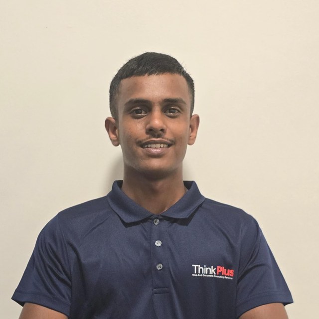 A member of the ThinkPlus visa and document team