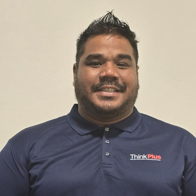 A member of the ThinkPlus visa and document team